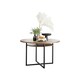 image 1 of Furniturebox Adley Wooden and Black Metal Round Storage Dining Table