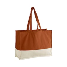 Westford Mill EarthAware Contrast Organic Shopper Bag - Pumpkin/Natural - One Size