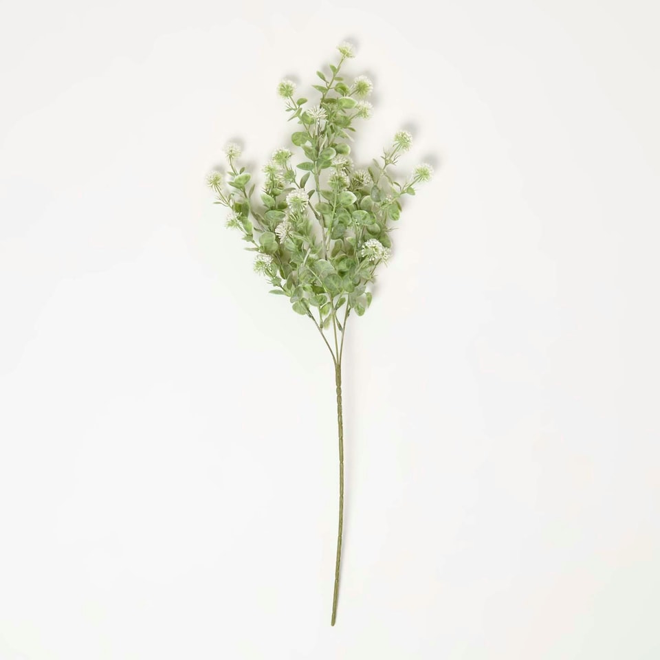 image 1 of Homescapes Artificial Branch with Small White Flowers, 66 cm