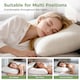 image 8 of Lavio Contour Pillow Memory Foam for Neck Support Pressure Relief Hypoallergenic | White | 1PC
