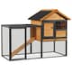 image 1 of PawHut Wood-metal Rabbit Hutch Elevated Pet House Outdoor 122 x 63 x 92cm