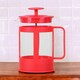 image 2 of Cafetiere Filter Coffee Tea Pot Press Brewer Maker Glass Plunger Home Kit 800ml | Red | Red