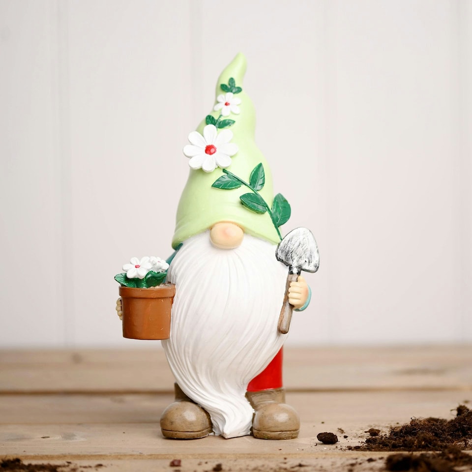 image 1 of Country Living Flower Gonk with Pot Figurine