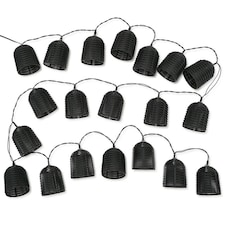 ValueLights Black Lobster Pot Outdoor Solar String Lights