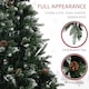 image 8 of HOMCOM 6 Ft Artificial LED Christmas Tree with Metal Base, Hinged Branches