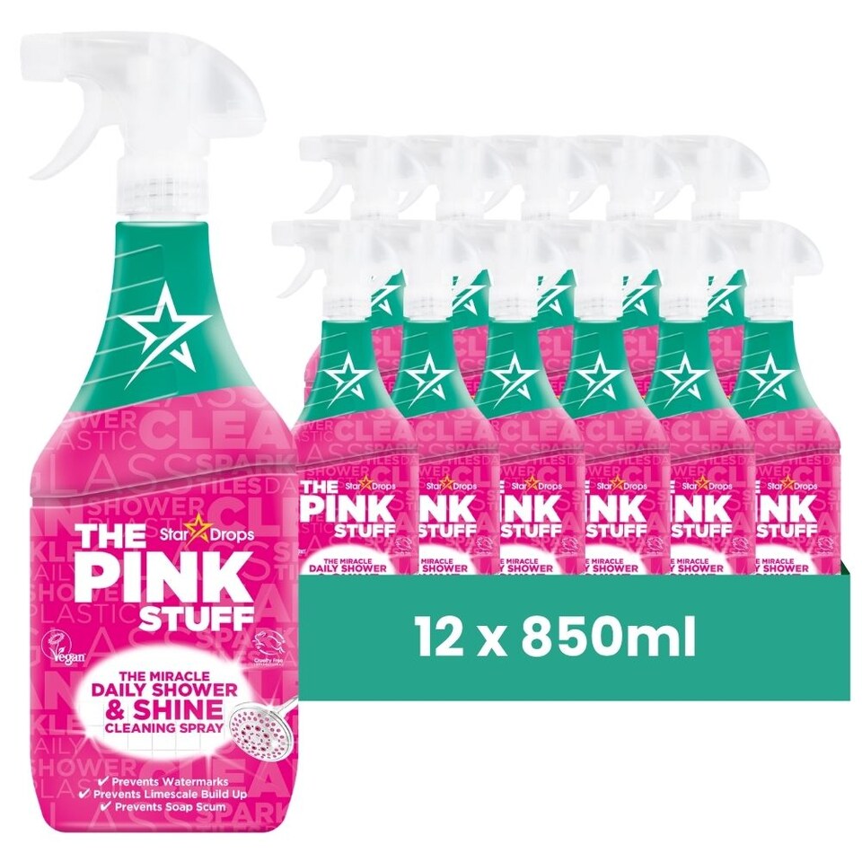 image 1 of The Pink Stuff Miracle Daily Shower & Shine Cleaning Spray 850ml