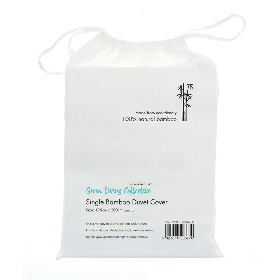 image 1 of Home & Living Bamboo Duvet Cover - White - Double