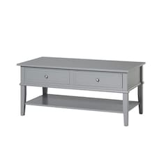 Franklin Coffee Table with 2 Drawers Grey Grey | Grey