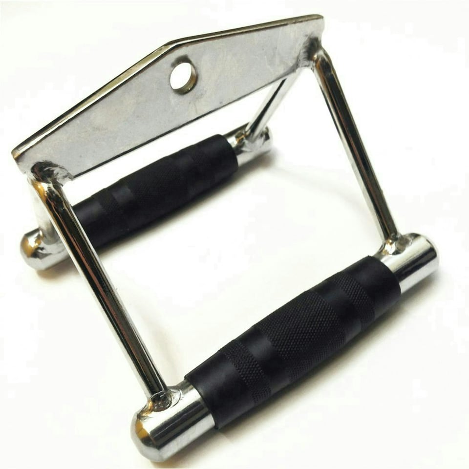Double Multi Gym Handle With Rubber Grip