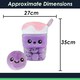 image 2 of Boba Tea Soft Toy Cute Plushie Huggable Cuddly Stuffed Toy Gift 35cm Lilac