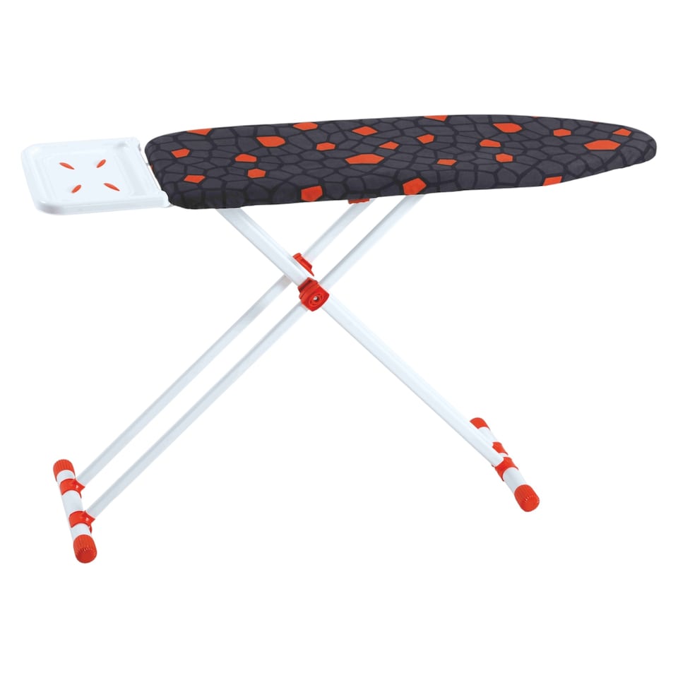 image 1 of TheOwnas Ironing Board. (114x36cm) Foldable Height Adjustable with Steam Iron Rest Cotton Cover.