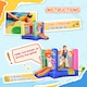 image 6 of Outsunny Bouncy Castle with Slide Basket Trampoline Monster Design 2.5x1.8x1.75m