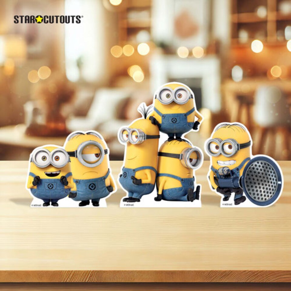 image 1 of Minions Despicable Me Table Top Cardboard Cutouts - Pack of 3