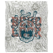 Dungeons & Dragons Retro Beholder Blanket - White - One Size