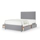 image 1 of Signature Platinum 2000 Pocket Sprung Silver Plush Velvet 4 Drawer Divan Set And Valencia Headboard King Size