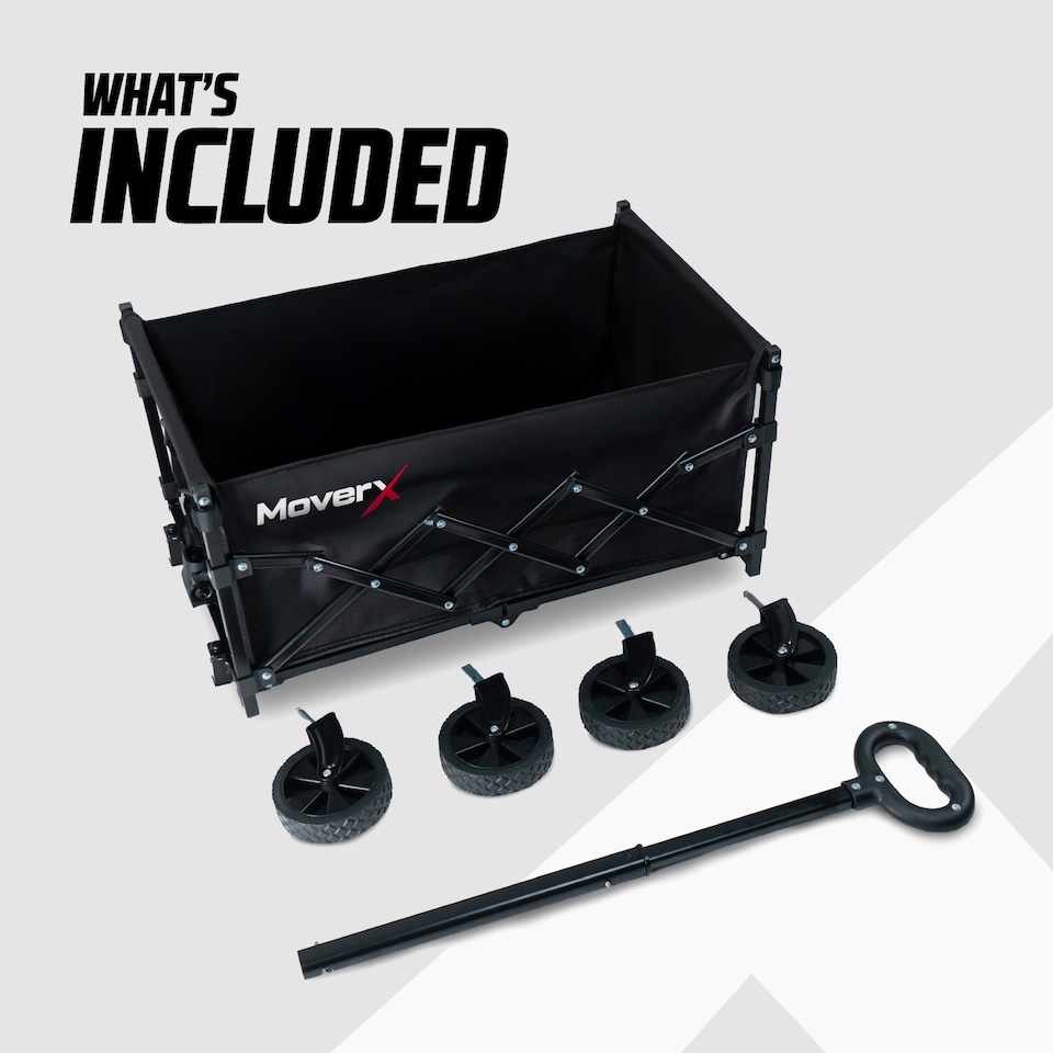 image 1 of MoverX 70L Folding Camping Trolley, Festival Wagon, Portable Garden Cart, Beach, Outdoor