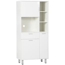 HOMCOM Freestanding Kitchen Storage Unit w/ Cupboards, Cabinets