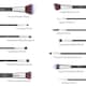 image 2 of Living and Home 12 Pcs Makeup Brush Set with Sponge & Brush Cleaner | Black