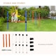 image 5 of PawHut Pet Agility Set Training Dogs Outward Outdoor Play Hurdle Jump Hoop Pole