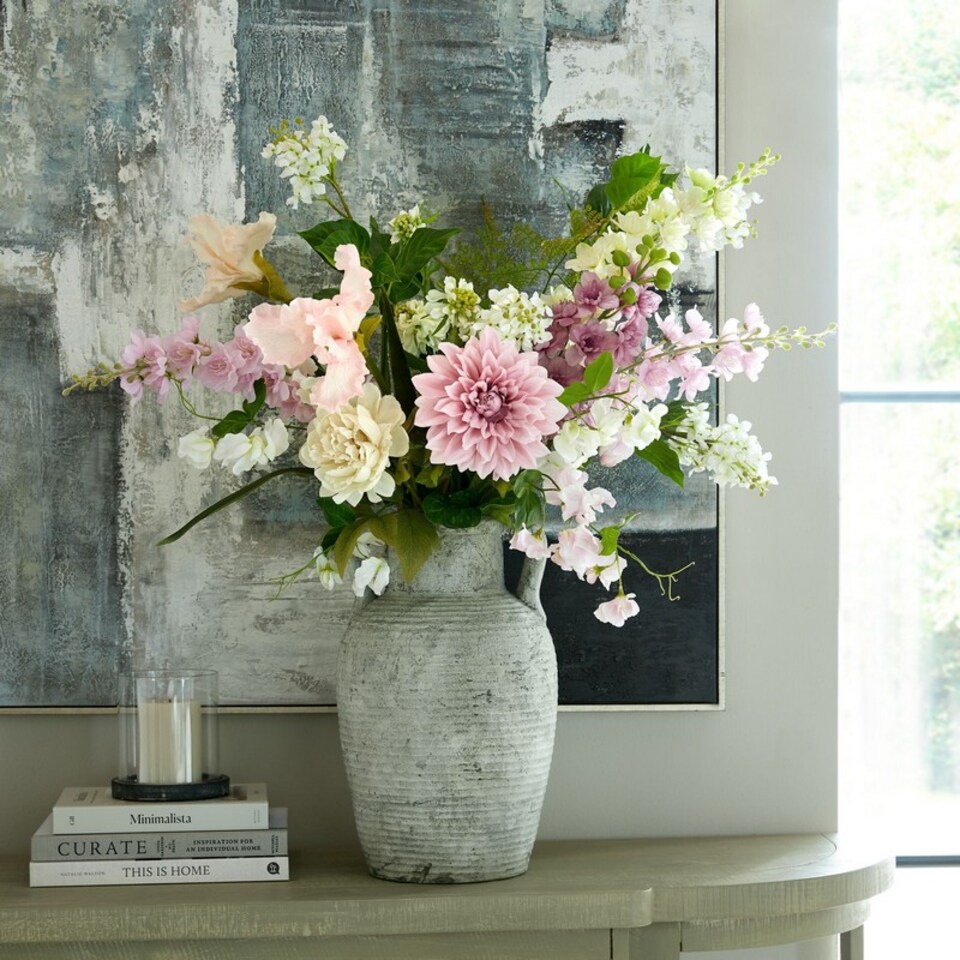 image 1 of The Natural Garden Collection Sweetpea - Artificial Flower (Single Stem) - Plastic - H61 cm - White