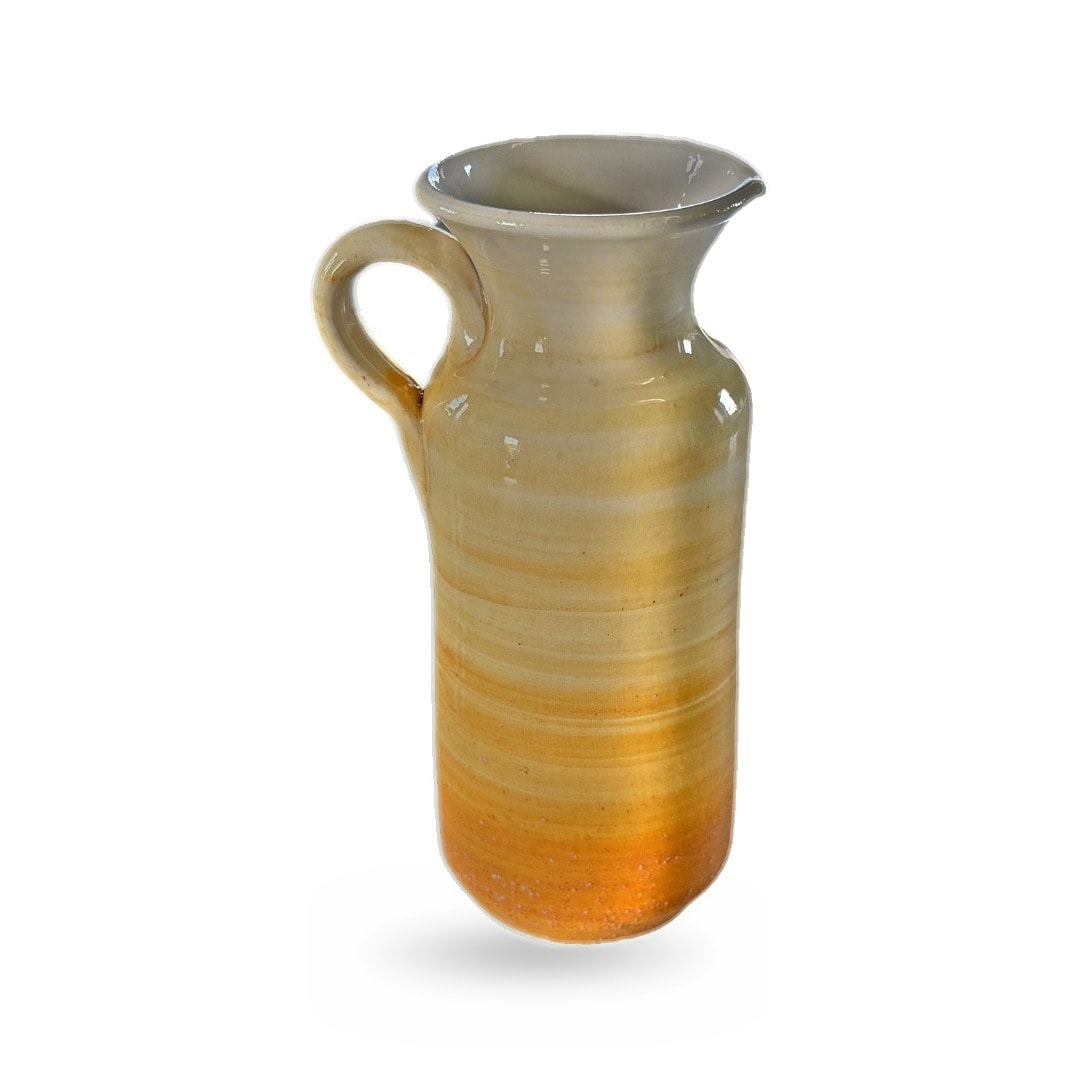 Verano Spanish Ceramics Pastel Beach Kitchen Dining Rustic Bottle 0.5L (H) 18cm in Orange