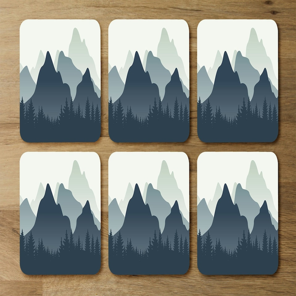 image 1 of mountain landscape illustration (Coaster)