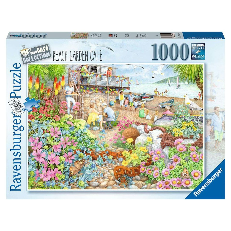 image 1 of Ravensburger Cosy Café Collection No 1 Beach Garden Café 1000 Piece Puzzle