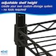 image 3 of Harbour Housewares Adjustable Wire Shelving Units - 6 Tier - Black - Set of 2