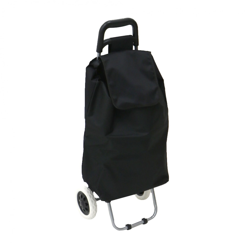 image 1 of 2 Wheel Folding Shopping Trolley Bag Cart Market Laundry | Black
