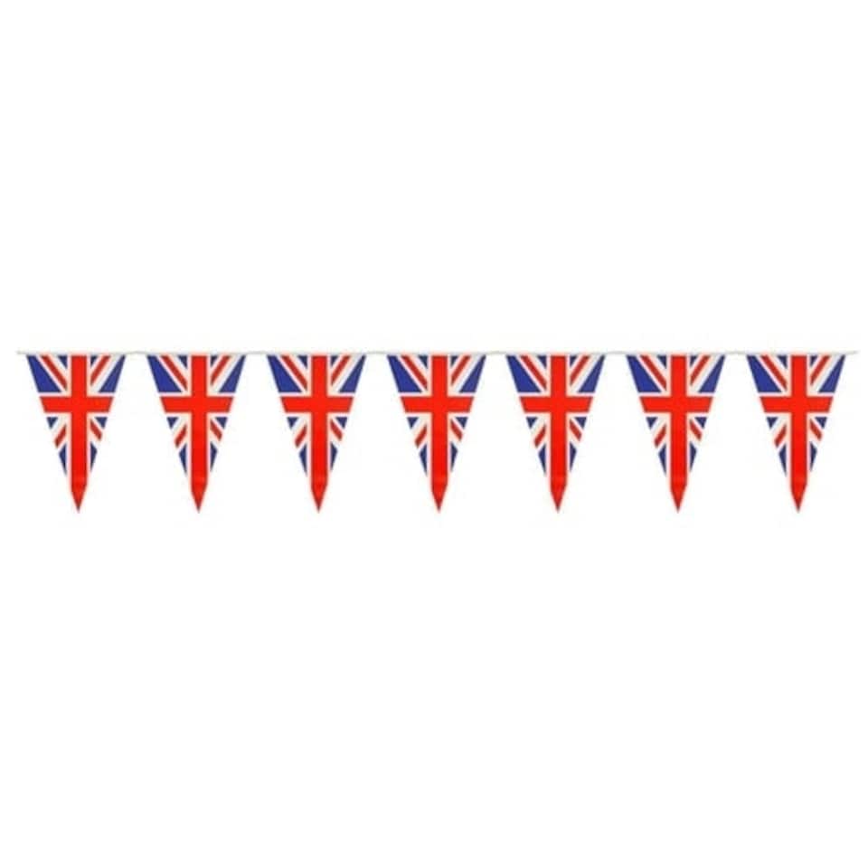 Union Jack Plastic Pennant Bunting Decoration 35m (5 x 7m)