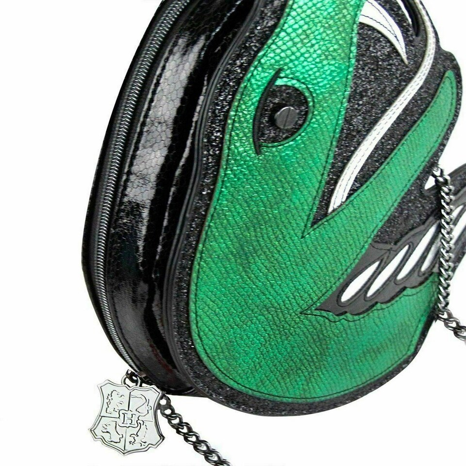 image 1 of Danielle Nicole Slytherin Harry Potter Crossbody Bag - Green/Black/Silver - One Size | Green