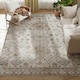 image 1 of HOMCOM Flannel Non-Slip Washable Rug for Living Room, 290 x 200 cm, Beige Cream | Brown, Blue | 290 x 200 cm