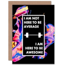 Gym Word Here Be Awesome Quote Card