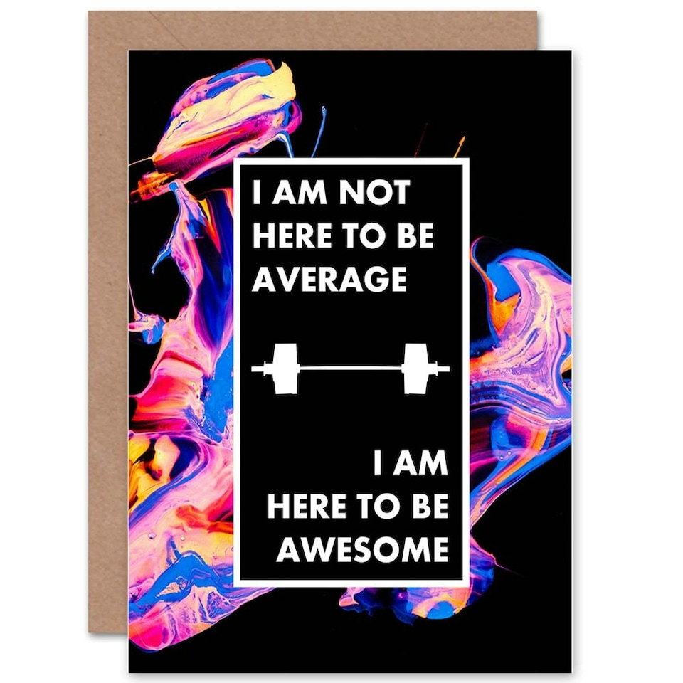 image 1 of Gym Word Here Be Awesome Quote Card