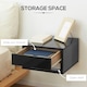 image 10 of HOMCOM Floating Bedside Table Set of 2 Wall Mounted Nightstand W/ Drawer Black