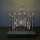 image 4 of 27cm Premier Christmas Candlebridge with 20 LEDs in Silver  Aluminium Battery Operated