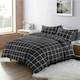 image 1 of Mateo Stripes and Dots Duvet Cover Set - King - Black
