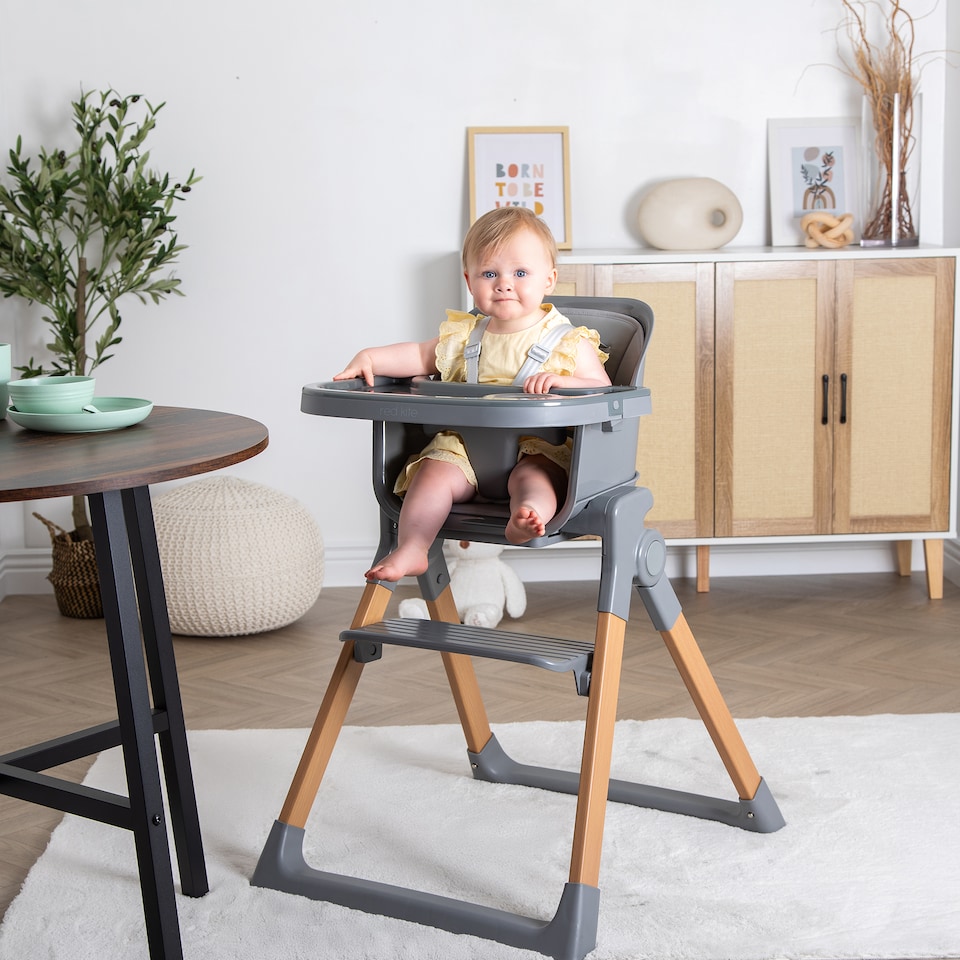 image 1 of Red Kite Feed Me Orbit Highchair - Grey | Grey | Grey | One Size | 1