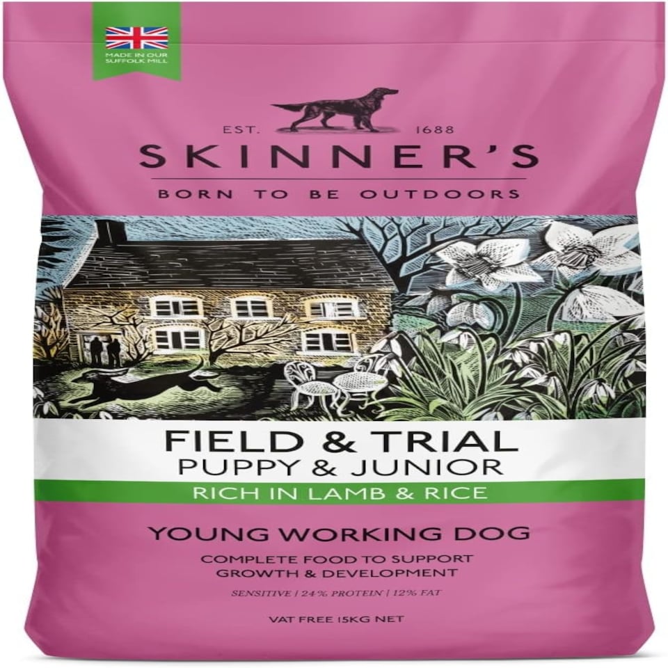 image 1 of Skinner's Field & Trial Puppy Lamb & Rice – Complete Dry Food, Hypoallergenic, Supports Gut Health, Ideal for Larger Breeds, 15kg