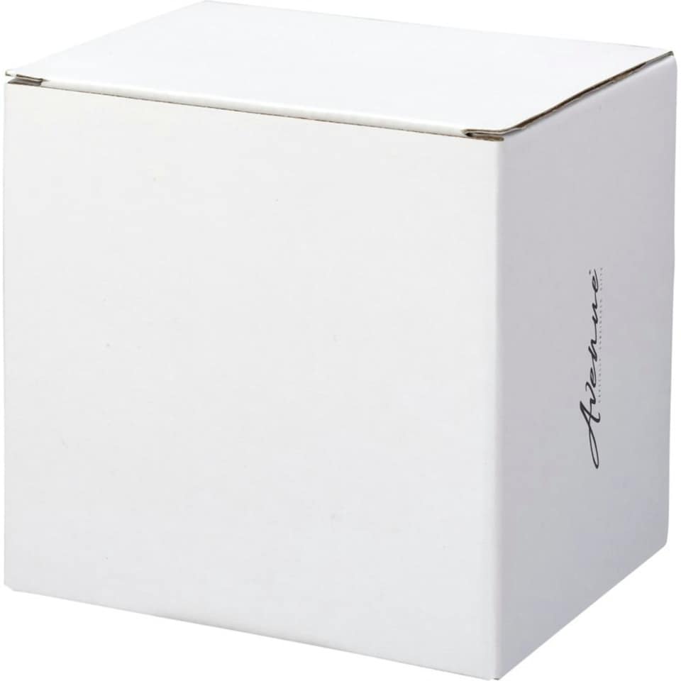 image 1 of Avenue Hearth Ceramic Mug With Wood Lid/Coaster - Solid Black/White - 10.4 x 7.5 cm
