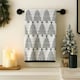 image 2 of Pack of 2 Monochrome Christmas Tree Hand Towels 50 x 80cm - 100% Cotton White | 2 x Christmas Tree Hand Towels (Black & White) | One size