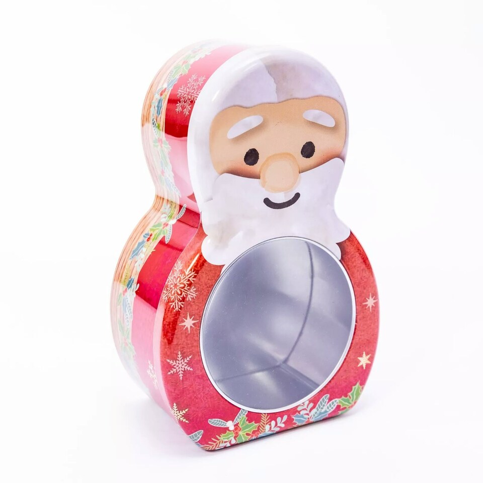 image 1 of 2 Set Santa & Snowman Christmas Tins