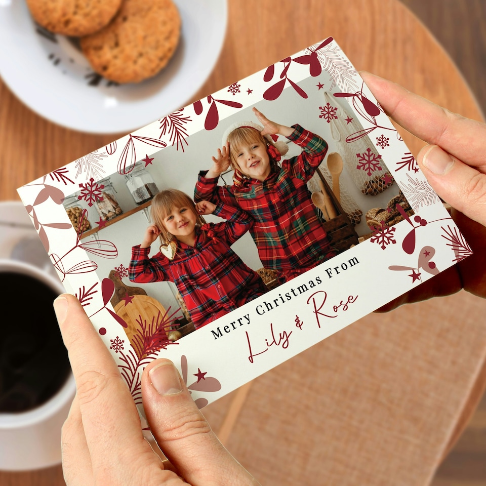 image 1 of Personalised Photo Upload Pack of 10 Christmas Cards