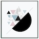 image 4 of Triangles & semi circle pattern (Picture Frame) White | XL