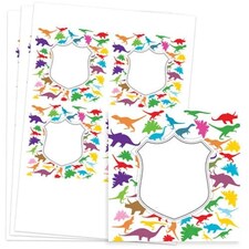 Dinosaur Design 95mm Square Sticker sheet of 4