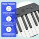 image 3 of Axus 88 Key Portable Folding Digital Piano Keyboard, Full Size Semi-Weighted Keys, Sustain Pedal, Rechargeable Battery