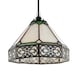image 3 of Classic 1920s Shabby Chic Pendant Light Shade with Metal Scrollwork Decoration | Green