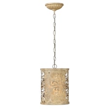 Carabel 1 Light Ceiling Mini Pendant Brushed Champagne, E27