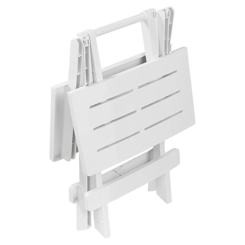 image 1 of Small Foldable Collapsible Garden Patio Camping Table | White | 1