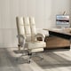 image 2 of Vinsetto Massage Office Chair with Footrest and Heat, Beige